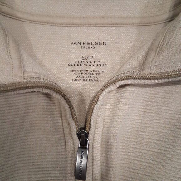 Van Heusen Sweater Men's Small Classic Fit Ribbed Knit Long Sleeve 1/4 Zip - Picture 4 of 10